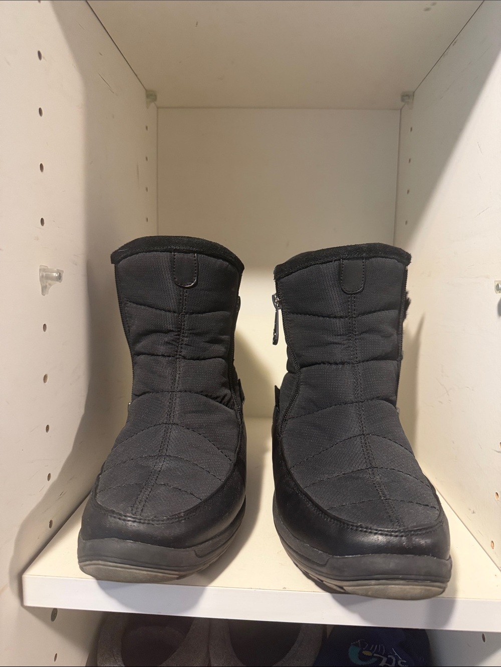 Blondo Black Quilted waterproof Winter Zip Ankle Boots with Thinsulate.